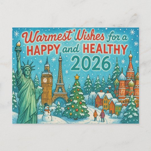 Feestdagen briefkaart (Voorkant)