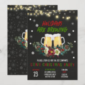 Feestdagen brouwen kerstfeest kaart (Voorkant / Achterkant)