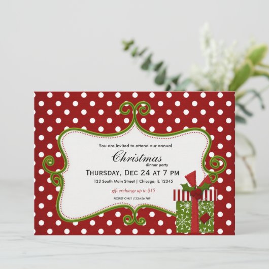 Feestdagen CadeausExchange Kaart (Staand voorkant)