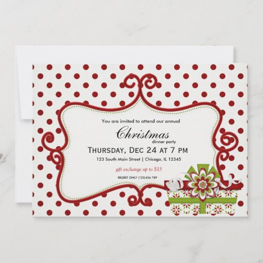 Feestdagen CadeausExchange Kaart (Voorkant)