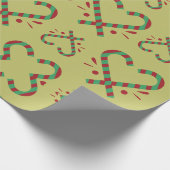 Feestdagen Candy Cane Pattern Wrapping Papier (Hoek)