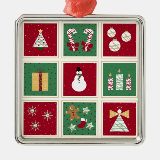 Feestdagen Collage Ornament (Voorkant)