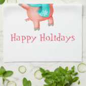 Feestdagen Cute Pig Theedoek (Gevouwen)