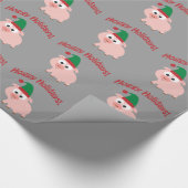 Feestdagen! Elf Pig Cadeaupapier (Hoek)