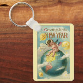  Feestdagen, groeten voor het nieuwjaar Sleutelhanger (Voorkant)