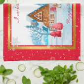 Feestdagen landschap aanpassen theedoek (Gevouwen)