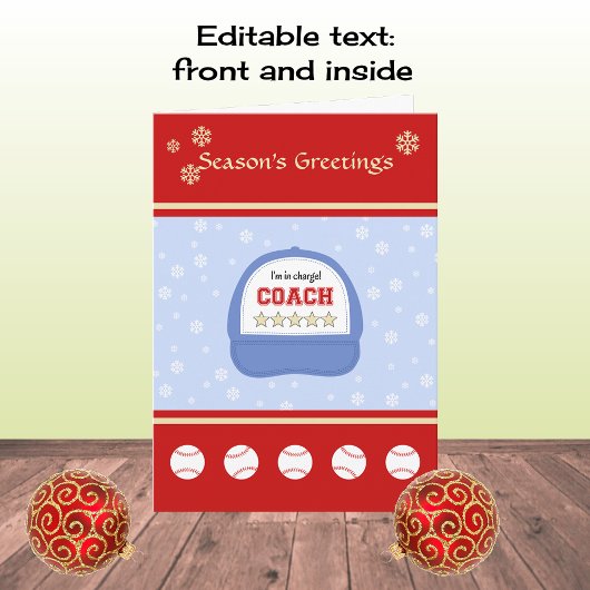 Feestdagen met honkbaltrainer kerstmis op maat