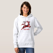 Feestdagen met kerstrode renrendieren hoodie (Voorkant volledig)