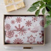 Feestdagen met rode witte wintersnowflake kerst tissuepapier (Geschenk)