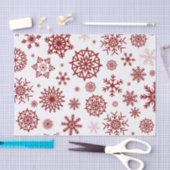 Feestdagen met rode witte wintersnowflake kerst tissuepapier (Craft)