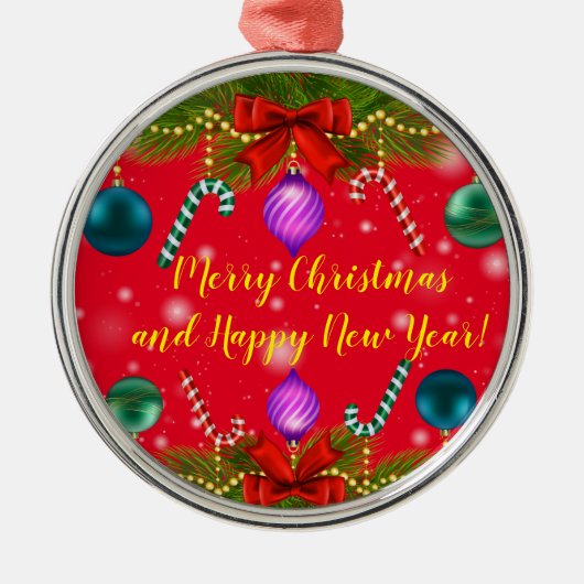 Feestdagen Metalen Ornament (Voorkant)