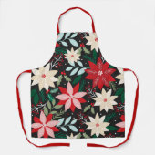 Feestdagen Poinsettia Floral Schort (Voorkant)