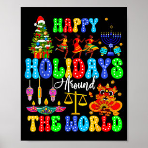 Feestdagen Rond de Wereld Kerstmis Hanukkah Kwanza Poster