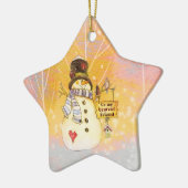 Feestdagen - Snowman in Star Ornament (Links)
