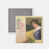  feestdagen, Thanksgiving, oogst en pelgrim Magneet (Voorkant / Achterkant)