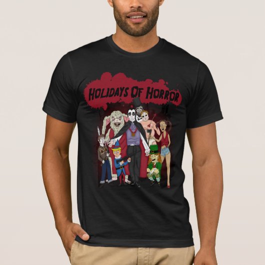 Feestdagen van horror (zwart) t-shirt (Voorkant)