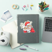 Feestdagen van Zombie - Santa Sticker (iPad Cover)