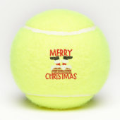 Feestdagen voor de pretkerst tennisballen (Achterkant)