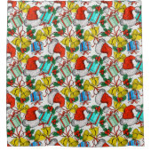 Feestdagen voor kerstcadeautjes Roodkerstkerstkers Douchegordijn (Voorkant)