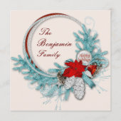 Feestdagen voor kerstfamilie Wreated Custom Feestdagenkaart (Voorkant)