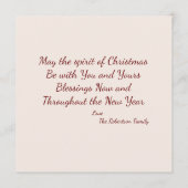 Feestdagen voor kerstfamilie Wreated Custom Feestdagenkaart (Achterkant)