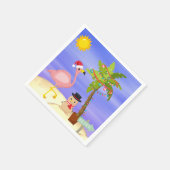 Feestdagen voor kerstzomervliegers servet (Hoek)