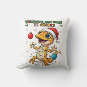 Feestdagen zijn hier om te Gecko – Schattige Kerst Kussen