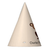 Feestdier Aap met ballonnen, Verjaardag Feesthoedjes (Links)