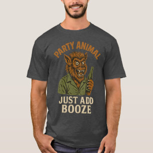 FEESTDIER VOEG GEWOON DRANK TOE T-SHIRT