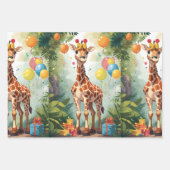 Feestdieren: Giraffes | Inpakpapier Vel (Voorkant 2)