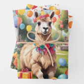 Feestdieren: Llamas v1 | Inpakpapier Vel (In situ)