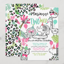 Feestdieren, Oerwoud Safari 2e Verjaardag Kaart