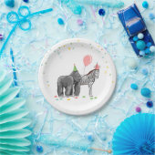 Feestdieren Safari Zoo Party Girl Wild Birthday Papieren Bordje (Feest)