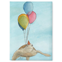 Feestdieren: Schildpadmagneet 2.5 "x3.5"