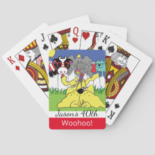 Feestdieren Verjaardag Speelkaarten
