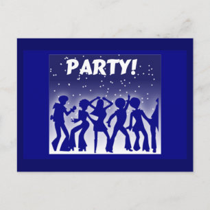 Feestdisco dansers uitnodiging briefkaart