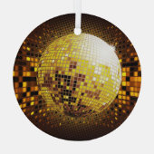 Feestdisco:  gloeiende lichten. glas ornament (Achterkant)