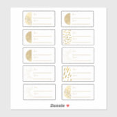 Feestelijk 10pc goud naar van Kerstmis vakantie ca Sticker (Vel)