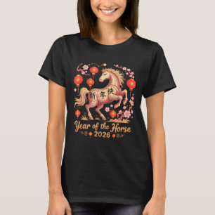 Feestelijk 2026 Jaar Van Het Paard Fortune Ruiter T-shirt