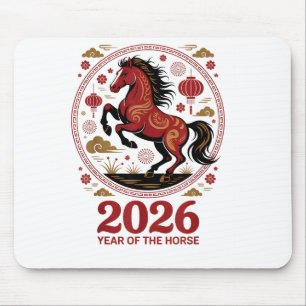 Feestelijk 2026 Jaar Van Paard Fortune Cowgirl Maa Muismat