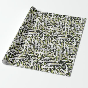 feestelijk, abstract, sterren, strepen, kleurrijk cadeaupapier