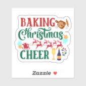 Feestelijk bakken verspreidt kerstvreugde! sticker (Vel)