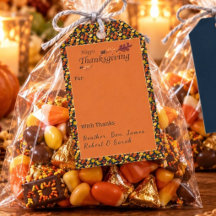 Feestelijk bladpatroon Thanksgiving Navy & Goud