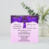 Feestelijk Blauw Lint Bruiloft 5.25 "x 5.25" Uitno Kaart (Staand voorkant)