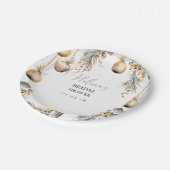 Feestelijk Bruids Papier Bord | Holly Christmas Th (Gekanteld)