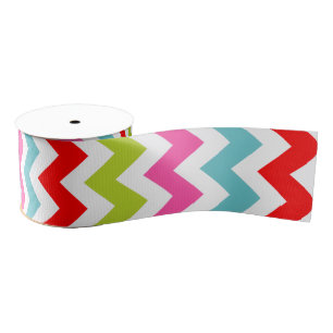 Feestelijk Chevron Patroon – Retro Vakantiedag Str Grosgrain Lint