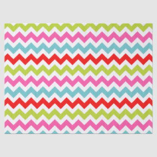 Feestelijk Chevron Patroon – Retro Vakanties Strep Tissuepapier