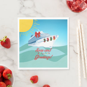 feestelijk cruiseschip servet