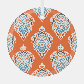 Feestelijk damast dessin, elegant design. glas ornament