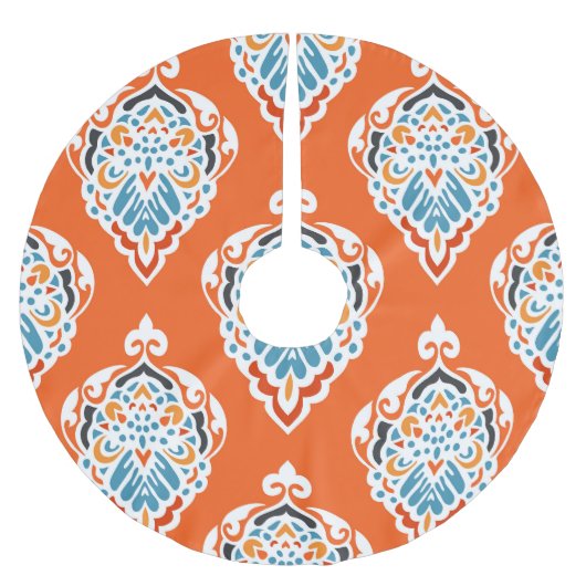 Feestelijk damast  dessin, elegant design. kerstboom rok (Voorkant)